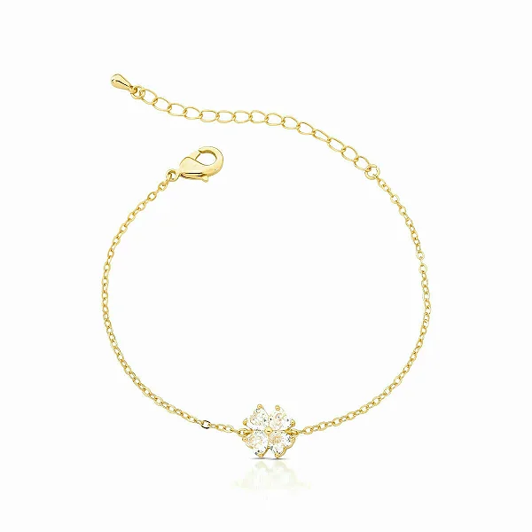Pulseira Trevo - Banhada no Ouro18k