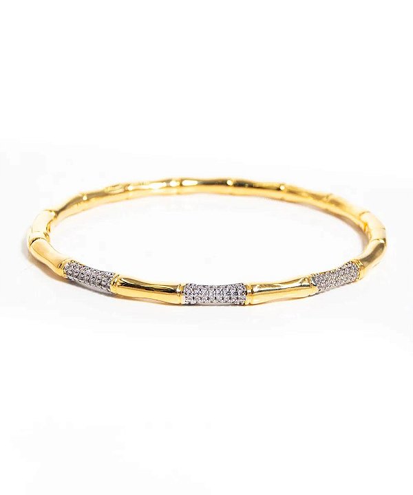 Bracelete Bamboo Duo - Banhado no Ouro18k
