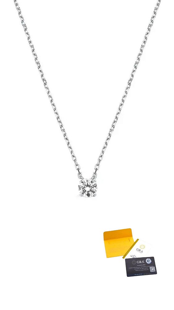 COLAR PONTO DE LUZ- MOISSANITE 4.5MM - PRATA 925