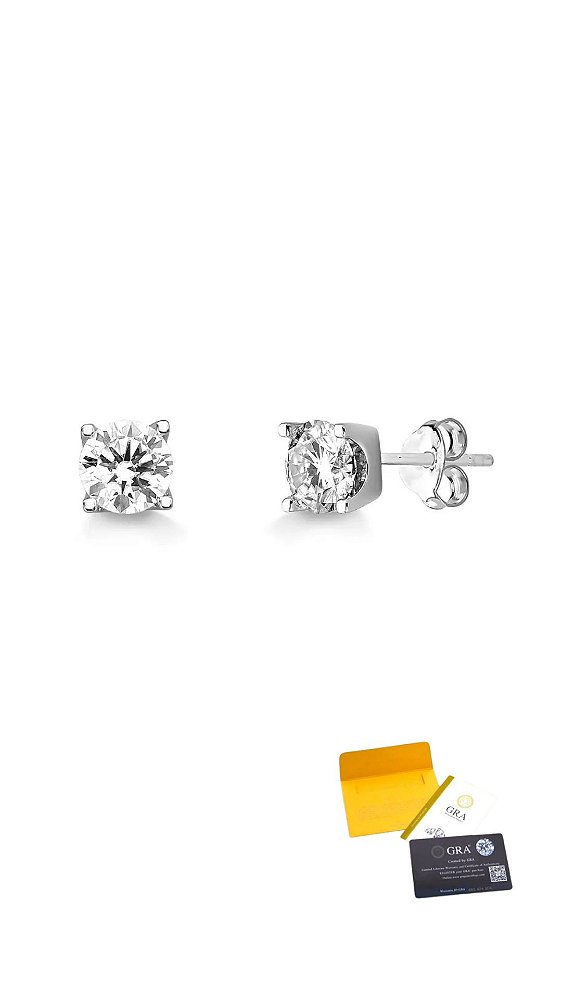 BRINCO PONTO DE LUZ- MOISSANITE 6.5MM 2.0CT