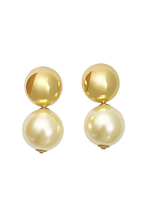 Brinco Pérola di Capri - Banhado A Ouro18k