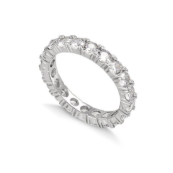 Anel Aliança Aparador 3mm - Banhado no Ródio Branco