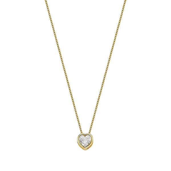 Colar Coração - Banhado Em Ouro18k