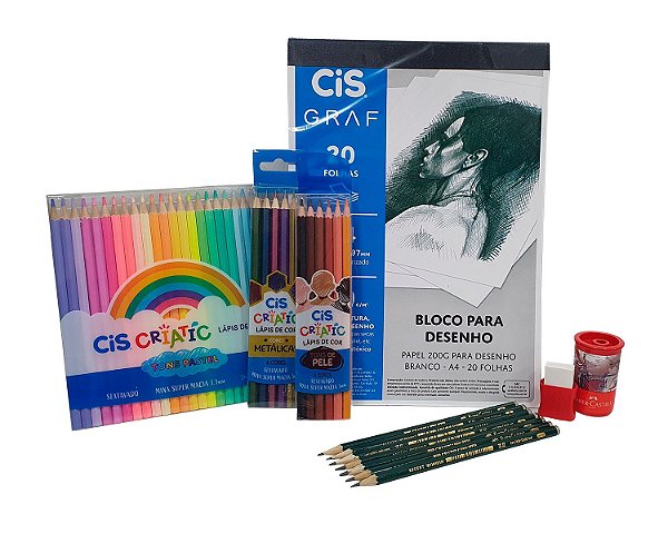 Kit De Desenho Profissional - Bloco De Desenho Kit De Lápis