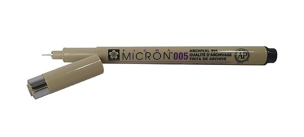 Caneta Nanquim Pigma Micron Sakura Profissional Preta 005