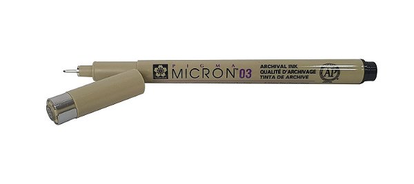Caneta Nanquim Pigma Micron Sakura Profissional Preta 03