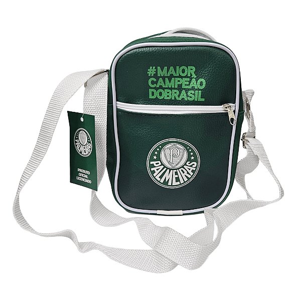 Shoulder Bag Palmeiras Verde Branco 2 compartimento