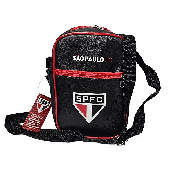 Shoulder Bag São Paulo Preto Vermelho 2 compartimento