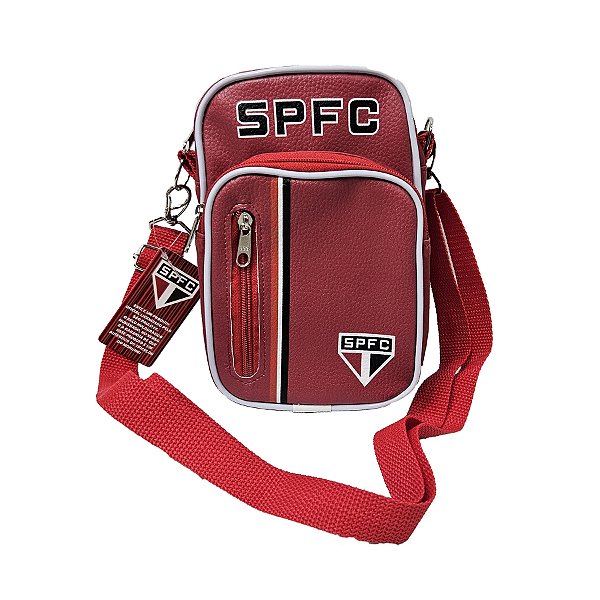 Shoulder Bag Sao Paulo Vermelho com listra branco e preto