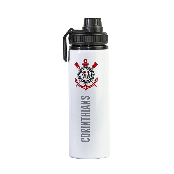 Garrafa de Metal Corinthians Branca 750ml Licenciado Oficial