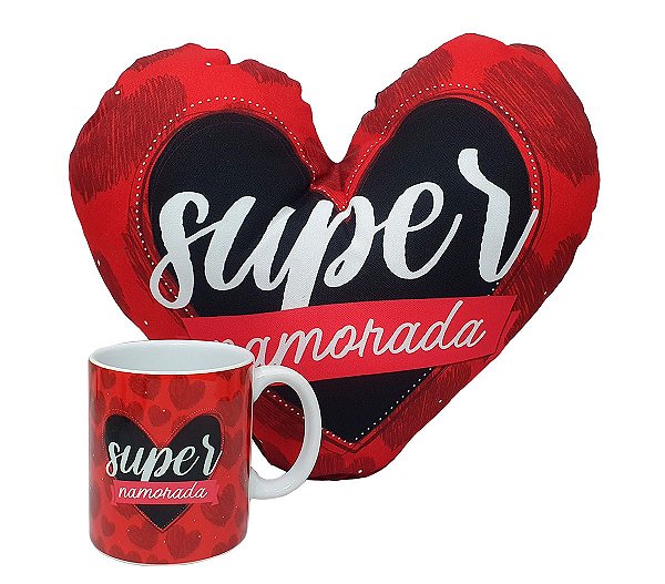 Presente Para Namorada - Dia Dos Namorados - Kit Com Almofada E Caneca