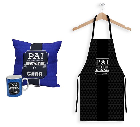 Presente Para Pai - Dia Dos Pais - Kit Com Almofada , Caneca E Avental