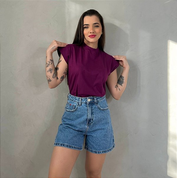 T-SHIRT MUSCLE TEE - ROXO BERINJELA