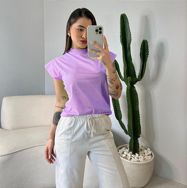 T-SHIRT MUSCLE TEE - LILAS