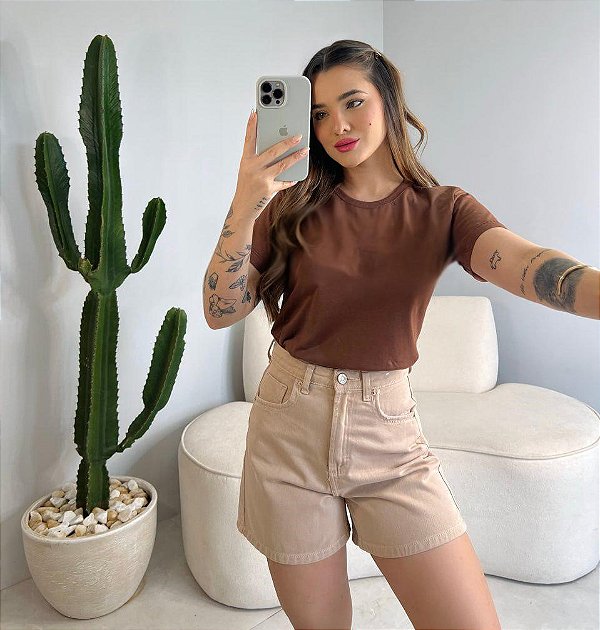 T-SHIRT LISA - MARROM