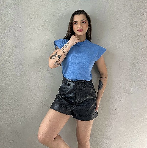 T-SHIRT MUSCLE TEE - AZUL JEANS