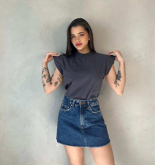 T-SHIRT MUSCLE TEE - CINZA ARDÓSIA