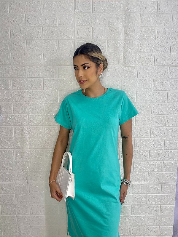 VESTIDO DRESS LISO - VERDE TIFFANY