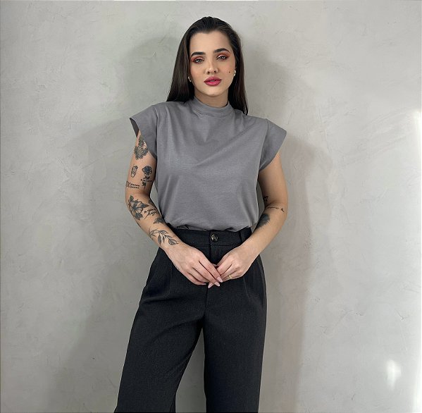 T-SHIRT MUSCLE TEE - CINZA PLATINA