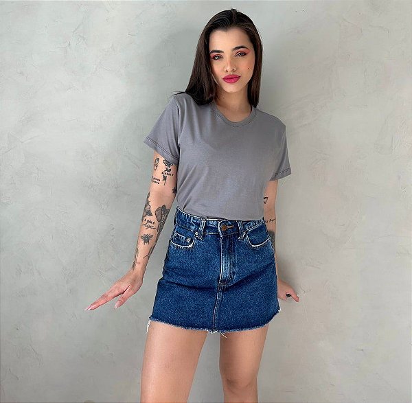 T-SHIRT LISA - CINZA PLATINA