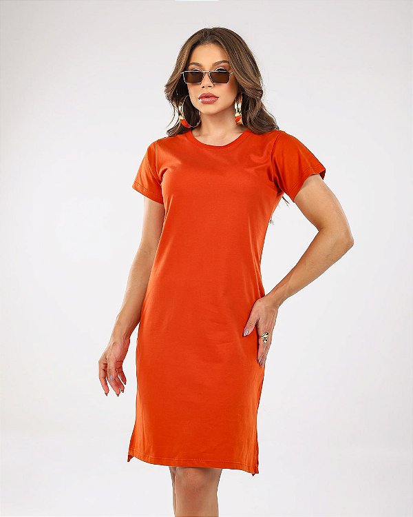 VESTIDO DRESS LISO - TERRACOTA