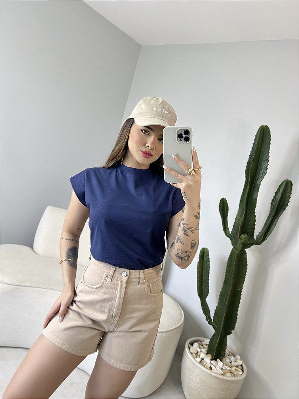 T-SHIRT MUSCLE TEE - AZUL MARINHO