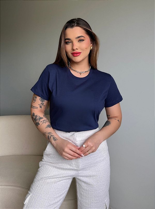 T-SHIRT LISA - AZUL MARINHO