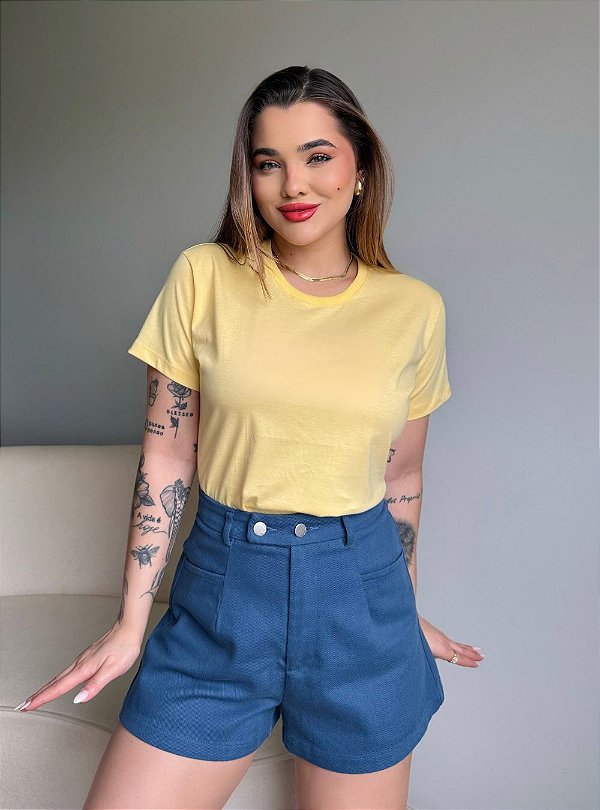 T-SHIRT LISA - AMARELO MANTEIGA