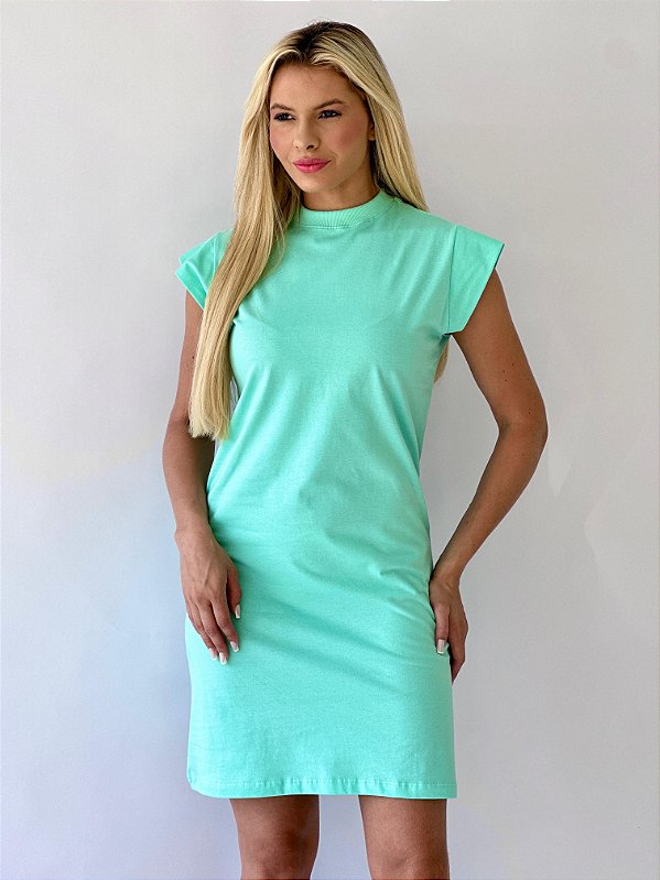 VESTIDO MUSCLE TEE - VERDE ACQUA