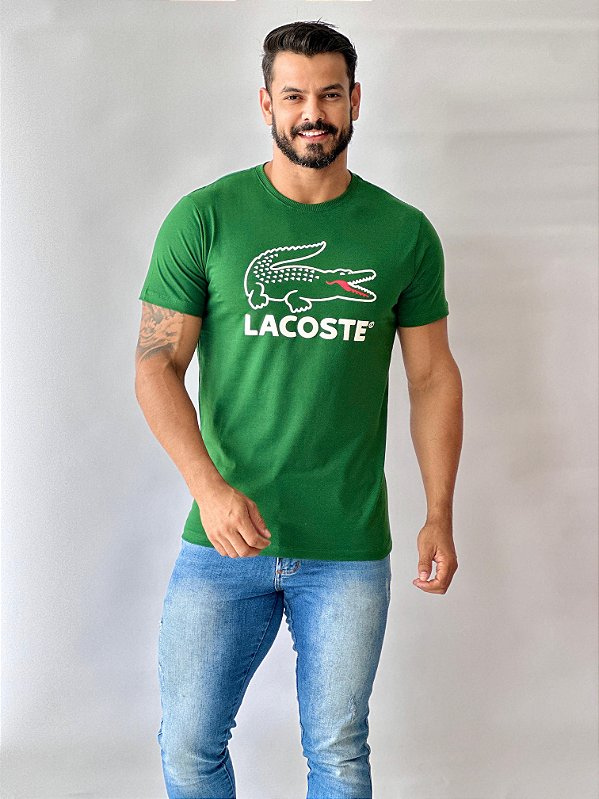 CAMISETA MASCULINA LACOSTE - VERDE INTENSO