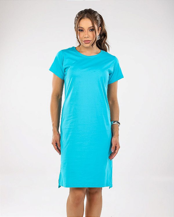VESTIDO DRESS LISO - ACQUA BLUE
