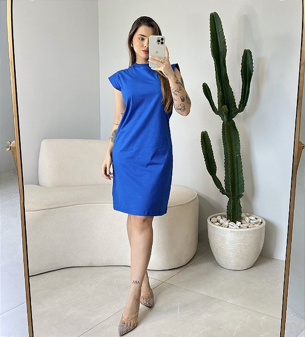 VESTIDO MUSCLE TEE - AZUL CANETA