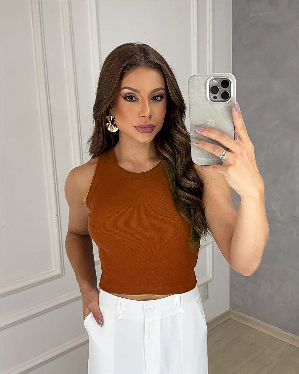 CROPPED RIBANA - TERRACOTA