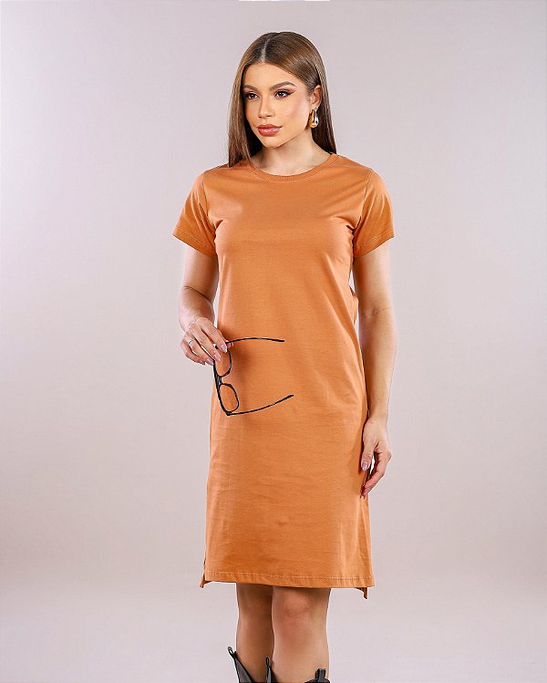 VESTIDO DRESS LISO - BEGE SEPIA