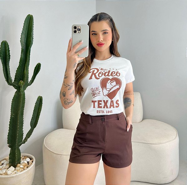 T-SHIRT COWTRY RODEO TEXAS - OFF WHITE