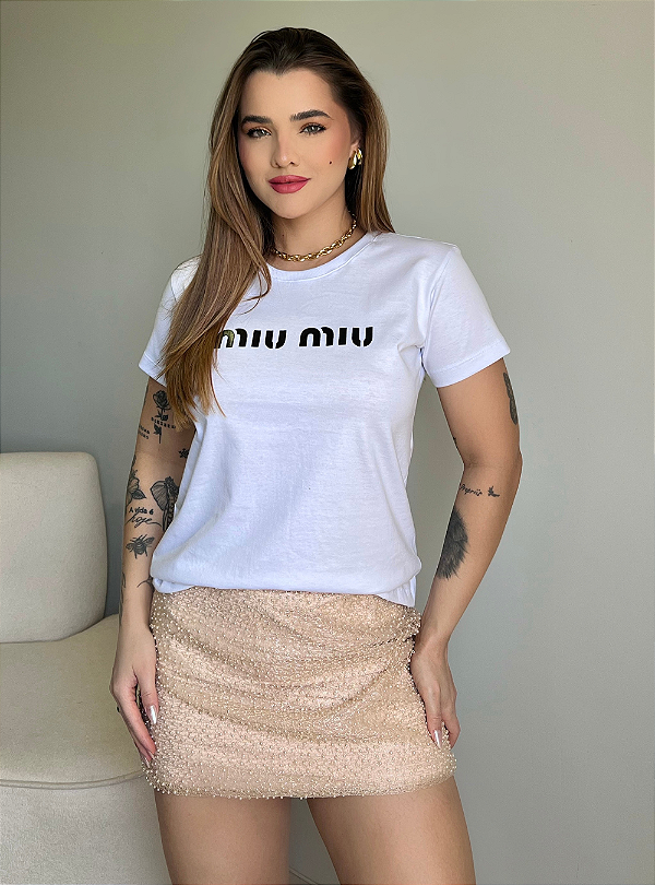 T-SHIRT MIU MIU - BRANCO