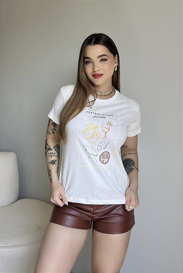 T-SHIRT POSTAGE STAMP - OFF WHITE