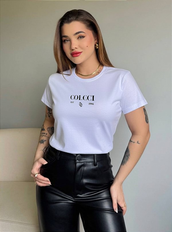 T-SHIRT COLCCI EST 1986 - BRANCO
