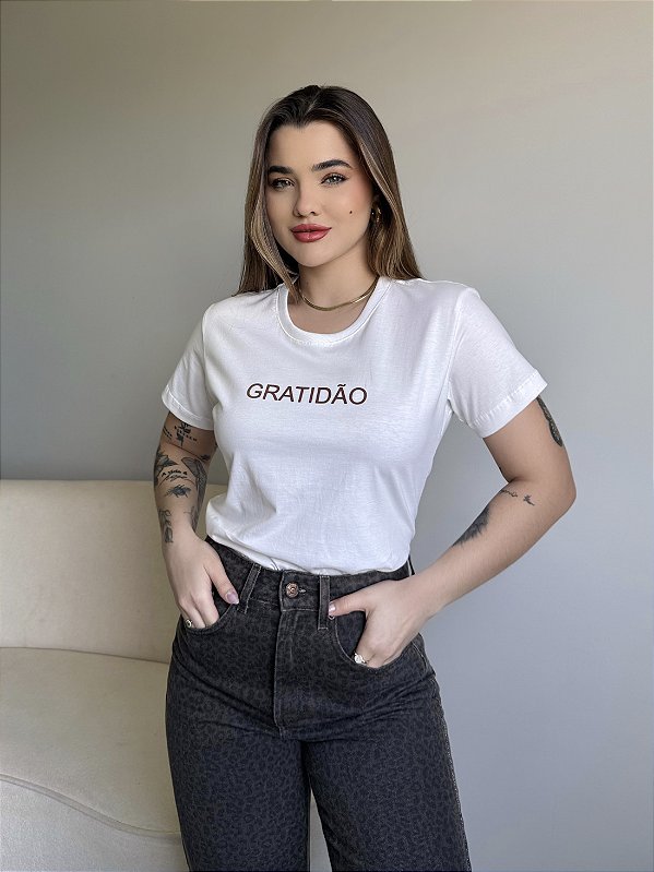 T-SHIRT GRATIDÃO - OFF WHITE