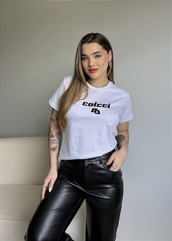 T-SHIRT COLCCI LOGO - BRANCO