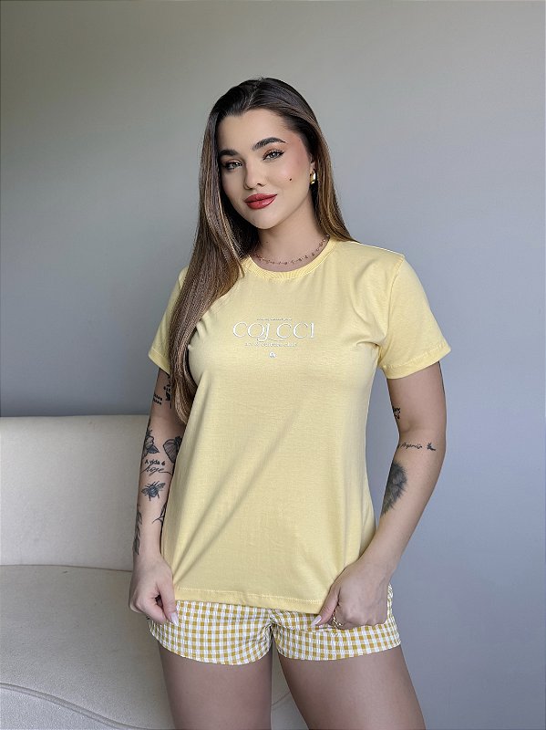 T-SHIRT COLCCI ART CUTURE CLUB - AMARELO BEBE