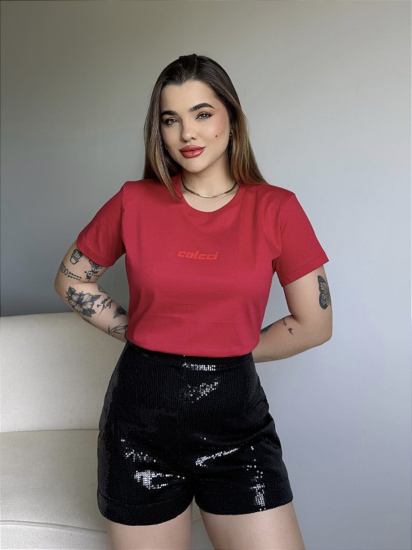 T-SHIRT COLCCI BASIC COM RELEVO - VERMELHO