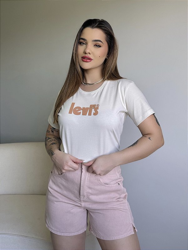 T-SHIRT LEVIS ALTO RELEVO - BEGE NATURAL