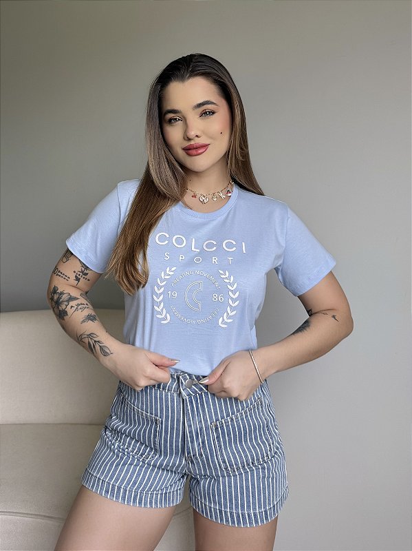 T-SHIRT COLCCI SPORT - AZUL CÉU