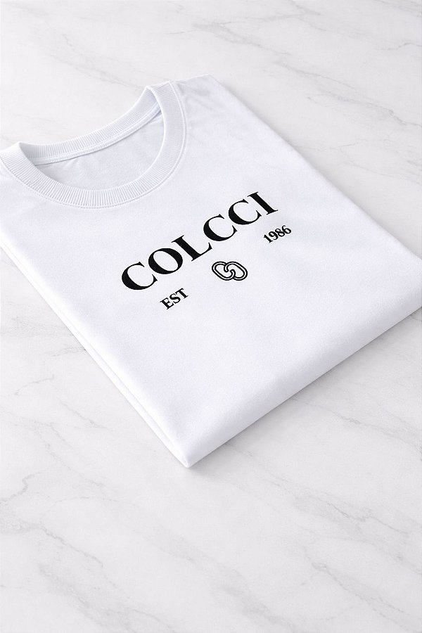 T-SHIRT COLCCI 1986 ALTO RELEVO - BRANCO