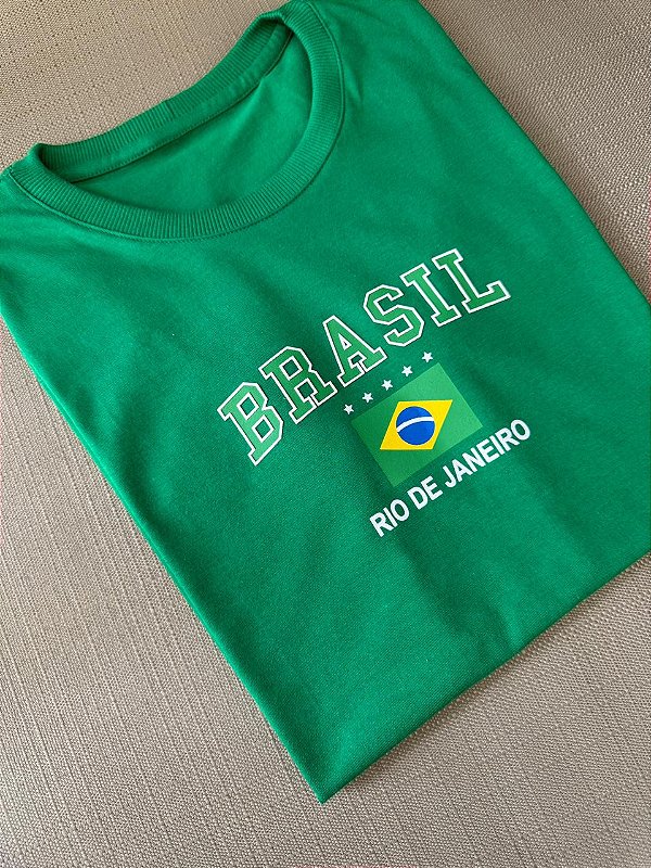 T-SHIRT BRASIL RIO DE JANEIRO - VERDE BANDEIRA