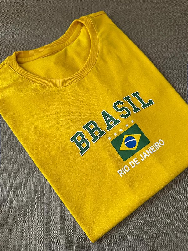 T-SHIRT BRASIL RIO DE JANEIRO - AMARELO