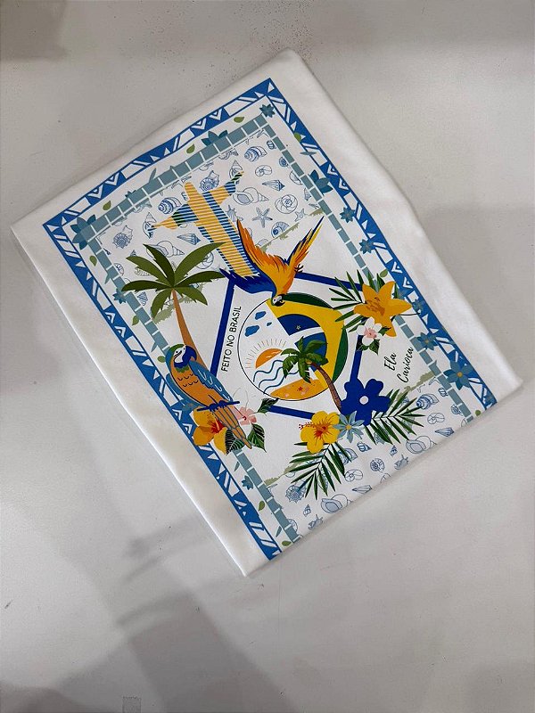 T-SHIRT DTF CRISTO REDENTOR BRASIL - BRANCO