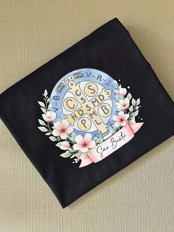 T-SHIRT DTF SÃO BENTO - PRETO