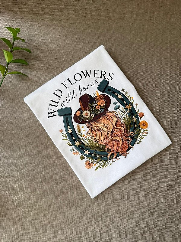 T-SHIRT DTF WILD FLOWERS - OFF WHITE